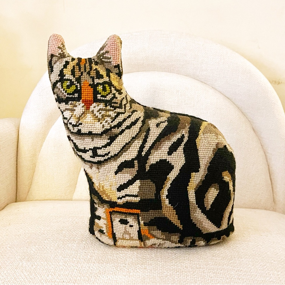 Vintage Tabby Cat Doorstop